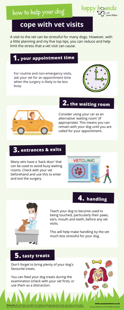 How to help your dog cope with vet visits infographic
